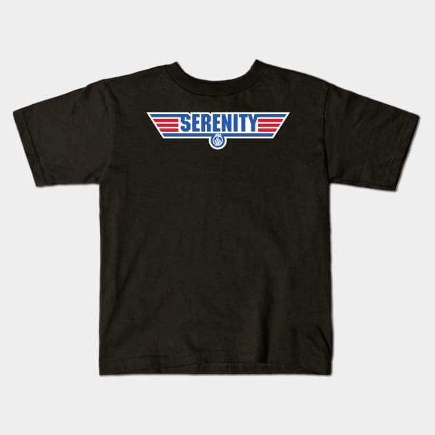 Top Gun Serenity Kids T-Shirt by synaptyx